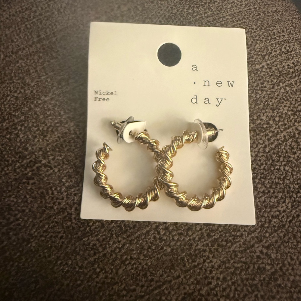 A New Day Gold Spiral Earrings